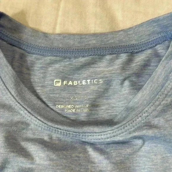 FABLETICS Wahoo Tank Top Blue Heather Womens XS - Picture 3 of 6